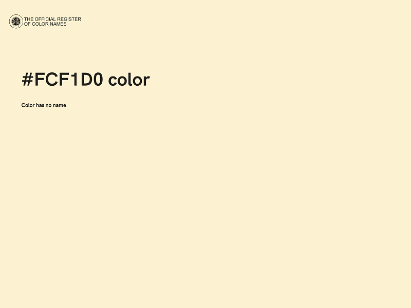 #FCF1D0 color image