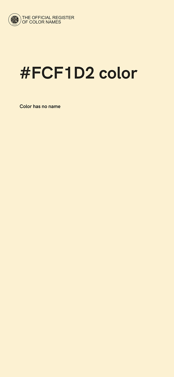 #FCF1D2 color image