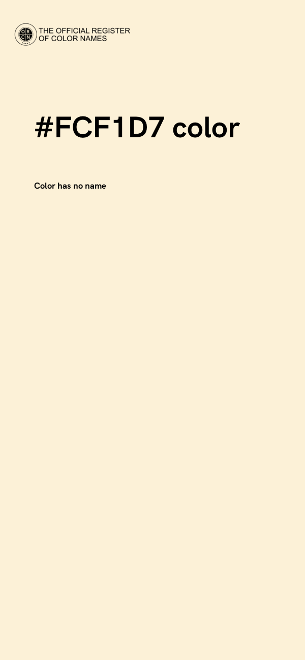 #FCF1D7 color image