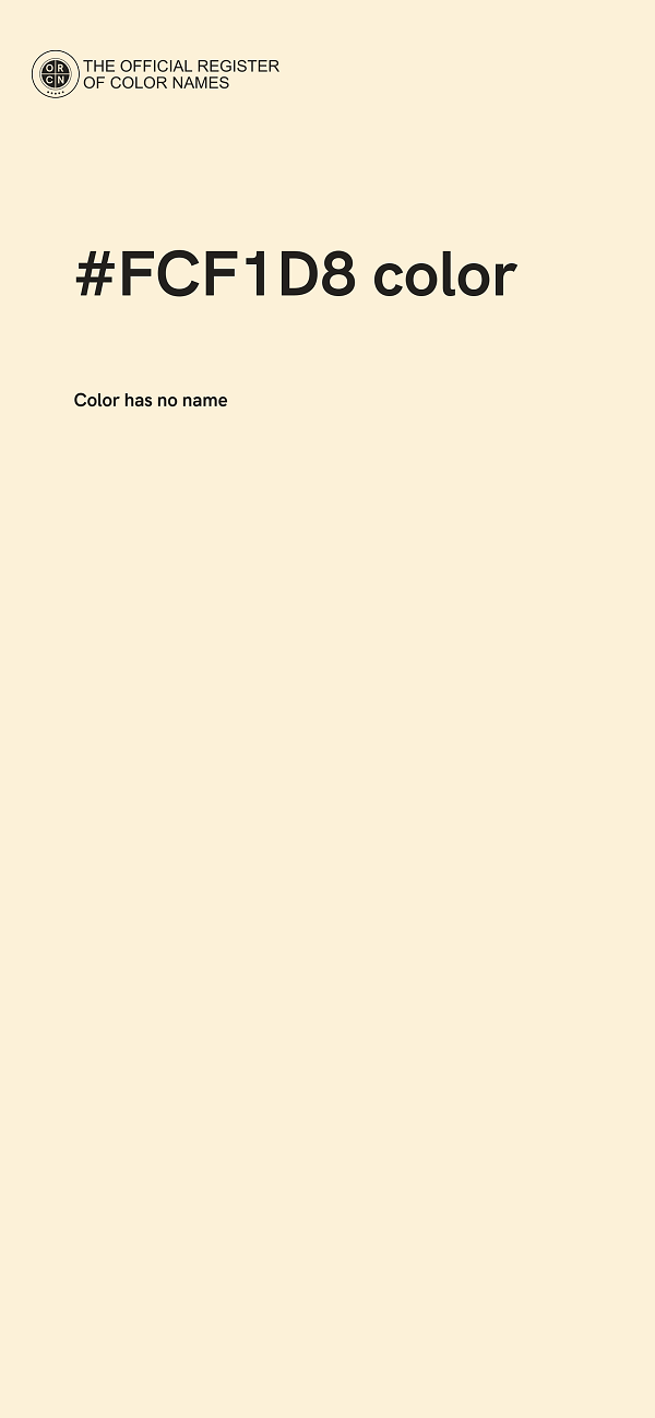 #FCF1D8 color image