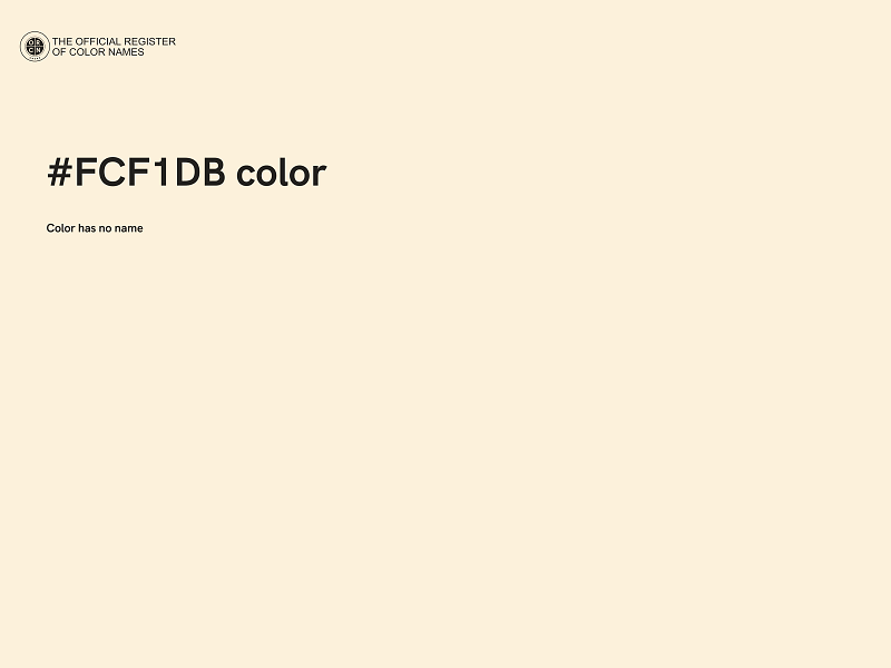 #FCF1DB color image