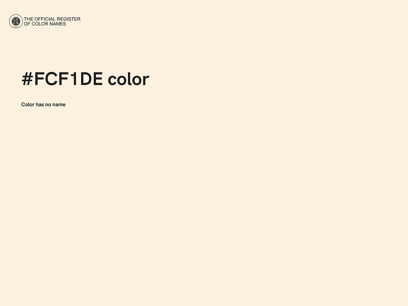 #FCF1DE color image