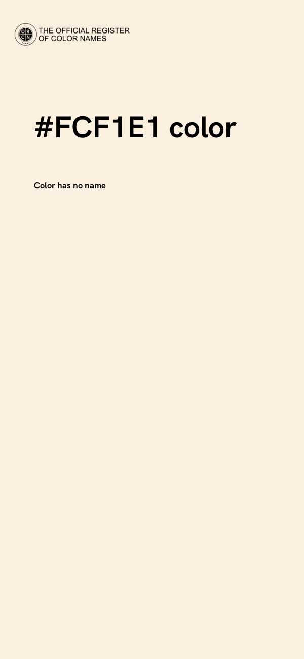 #FCF1E1 color image