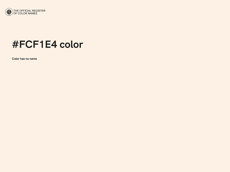 #FCF1E4 color image