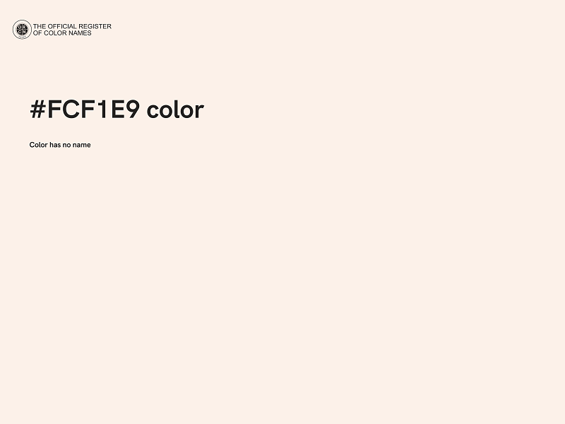 #FCF1E9 color image