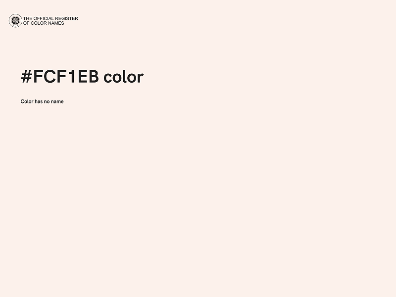 #FCF1EB color image