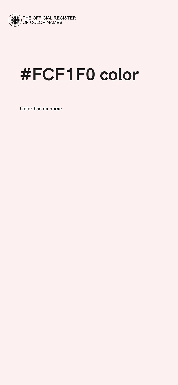 #FCF1F0 color image