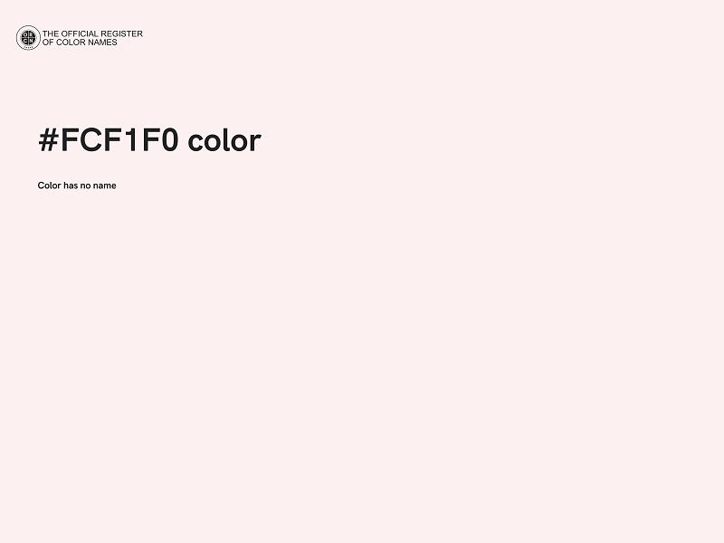 #FCF1F0 color image