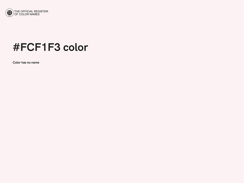 #FCF1F3 color image