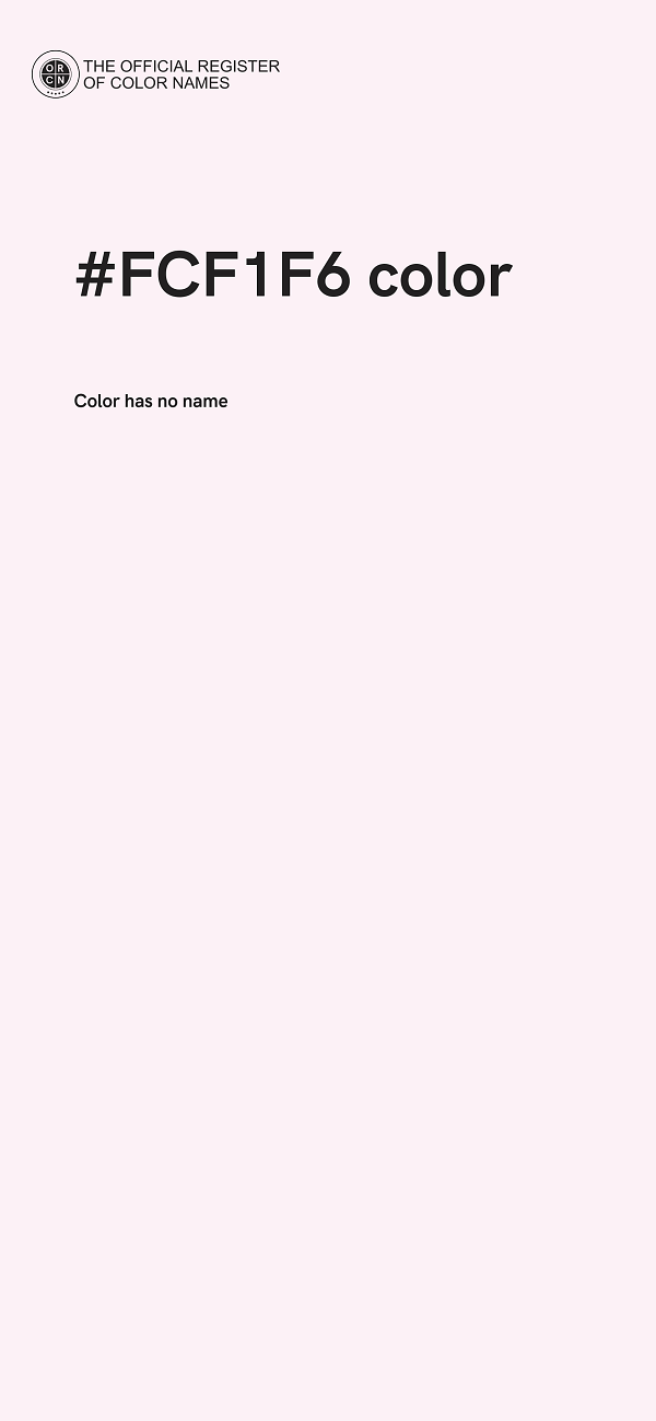 #FCF1F6 color image
