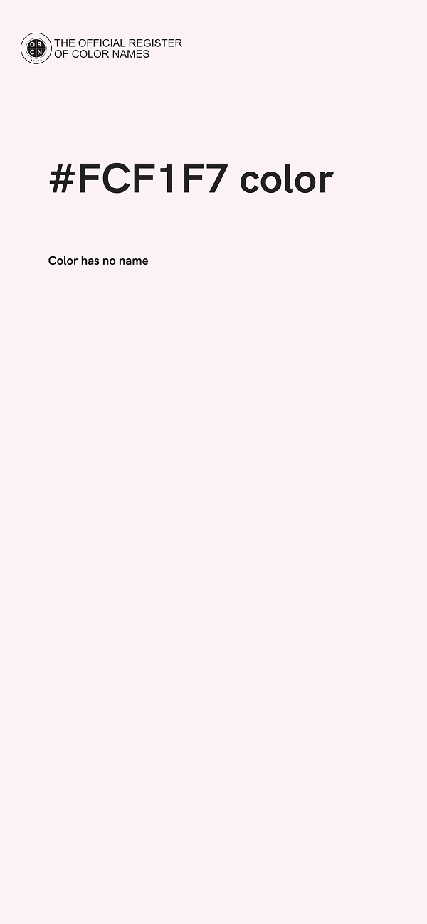 #FCF1F7 color image