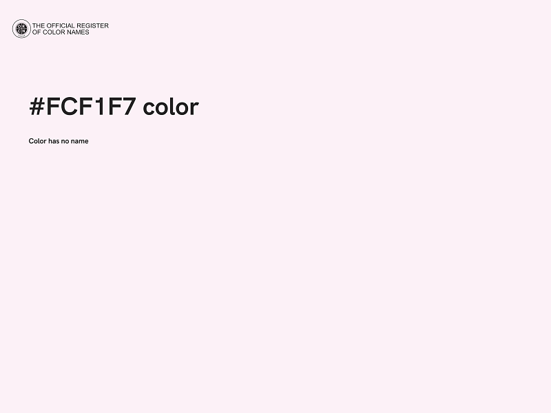 #FCF1F7 color image