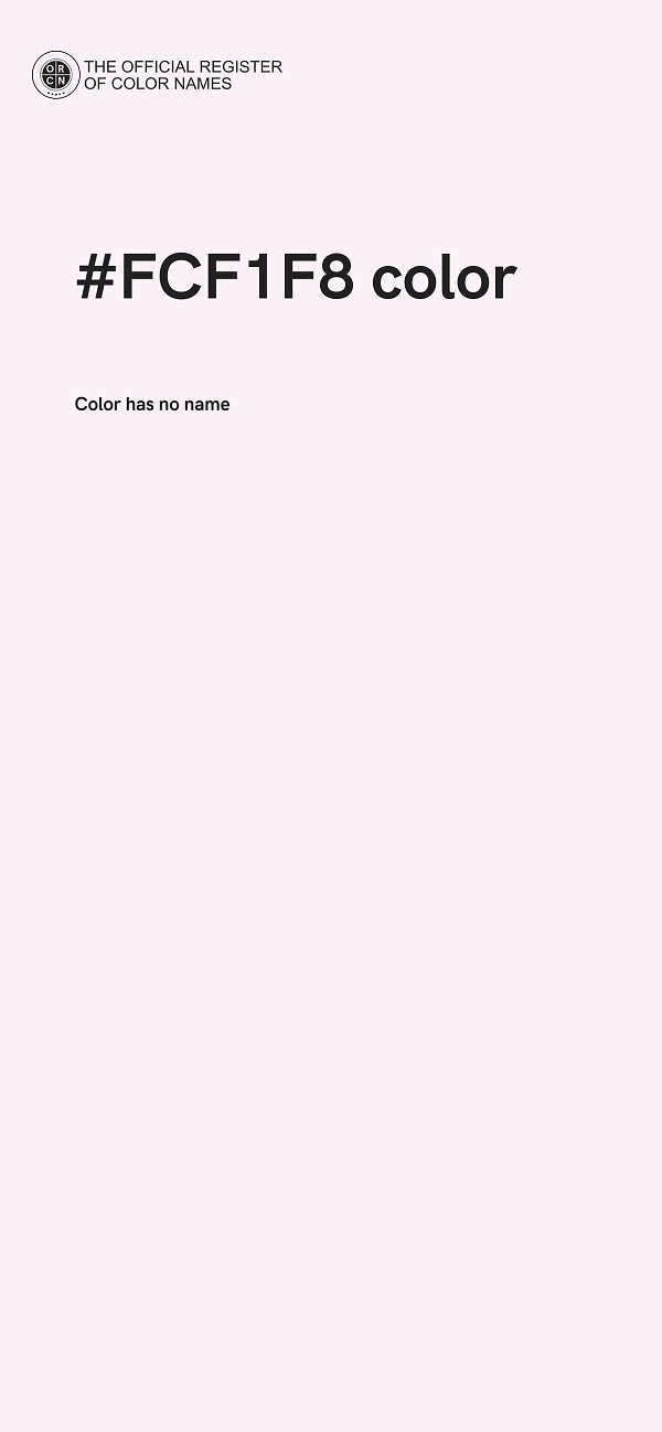 #FCF1F8 color image