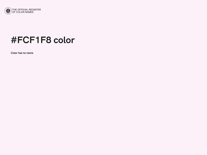 #FCF1F8 color image