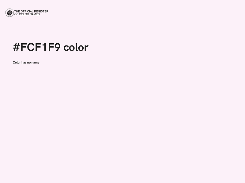 #FCF1F9 color image