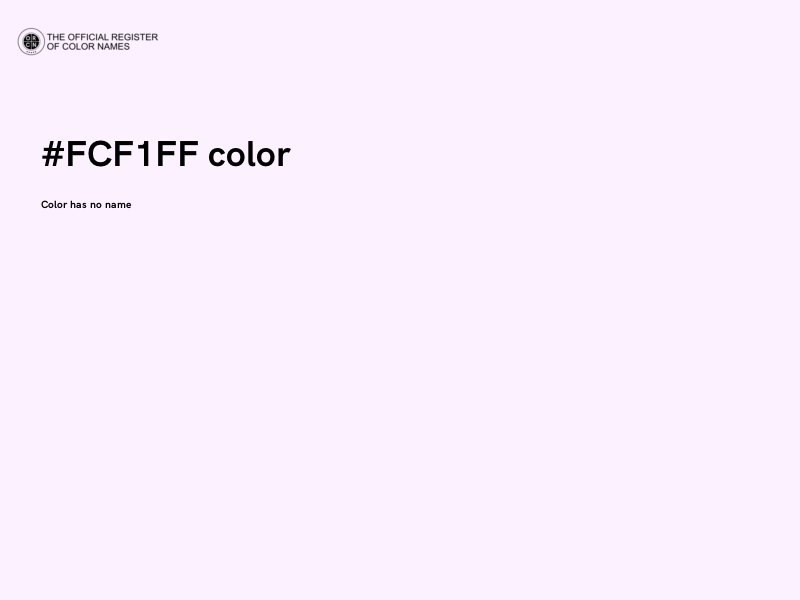 #FCF1FF color image