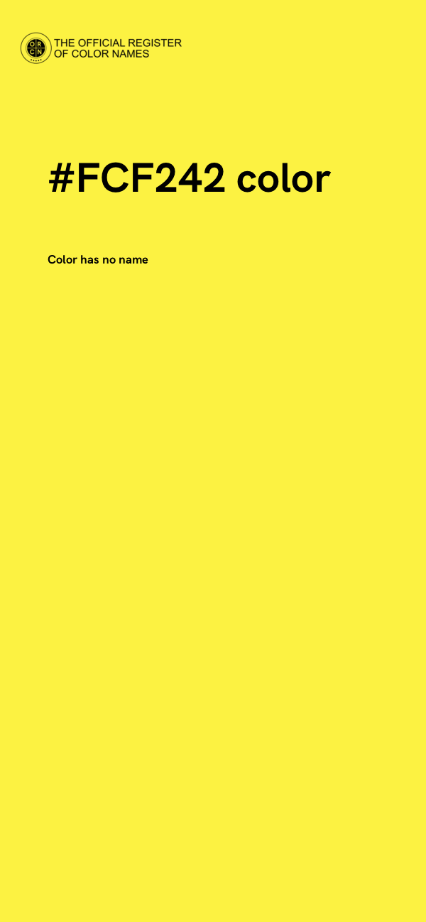 #FCF242 color image