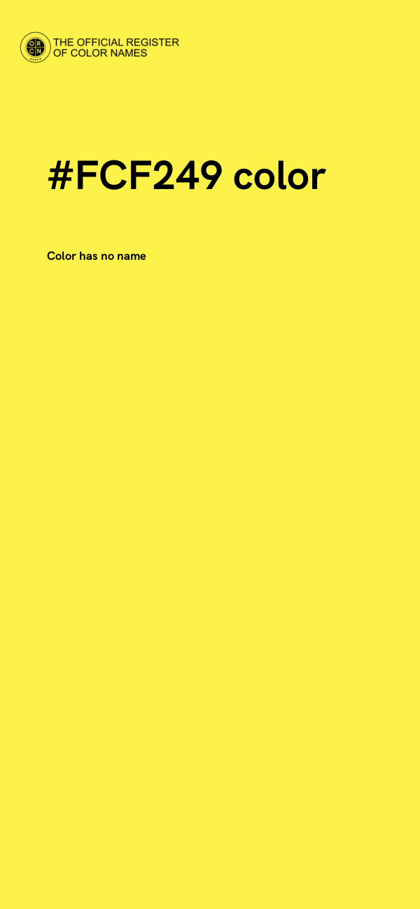 #FCF249 color image