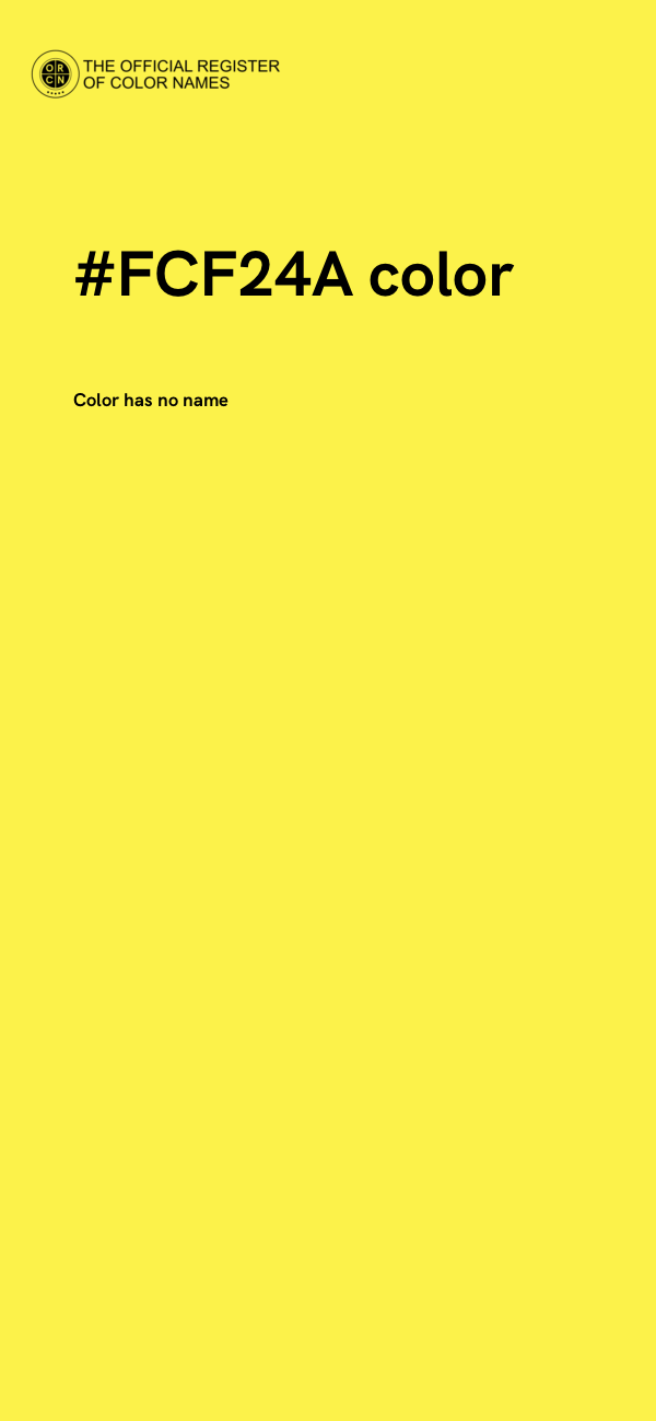 #FCF24A color image