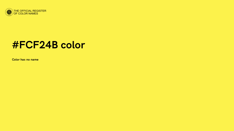 #FCF24B color image