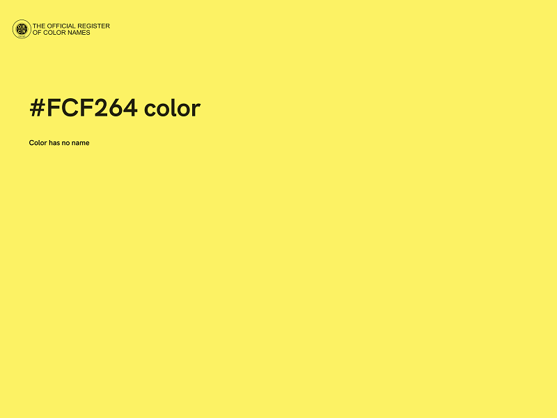 #FCF264 color image