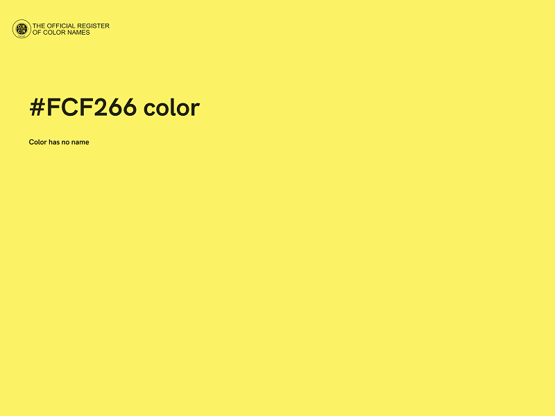 #FCF266 color image