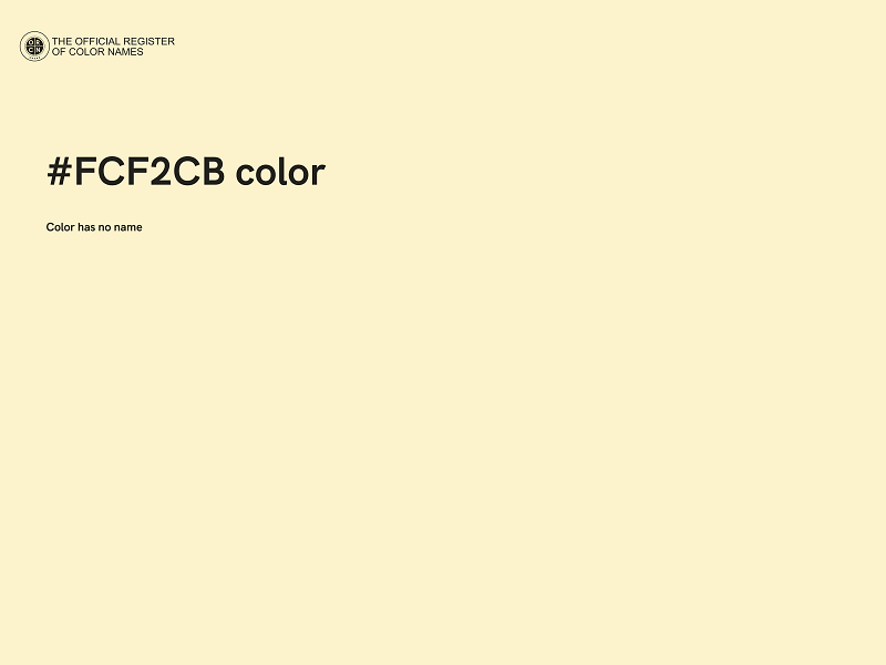 #FCF2CB color image