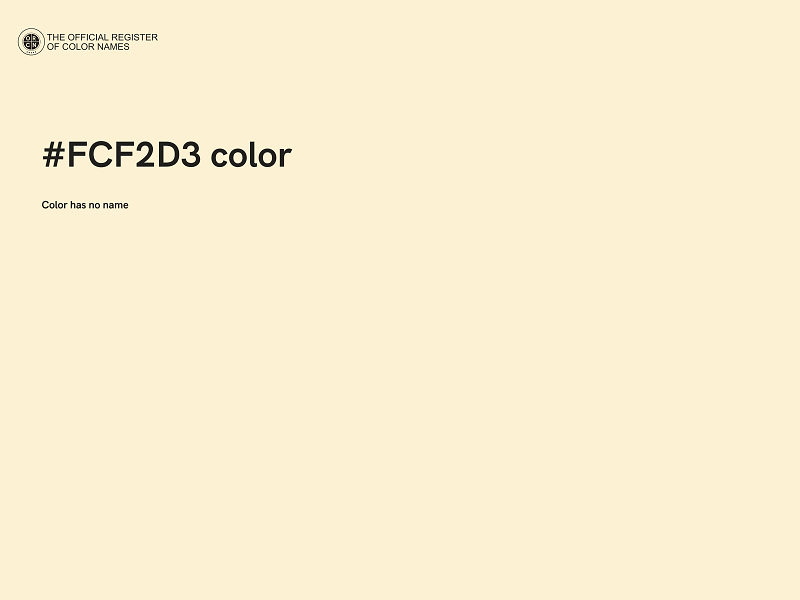 #FCF2D3 color image