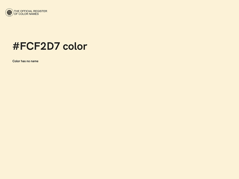 #FCF2D7 color image