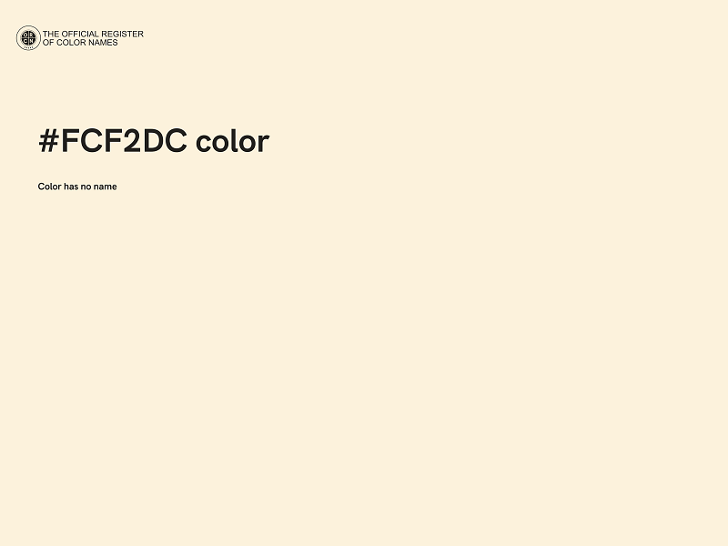 #FCF2DC color image