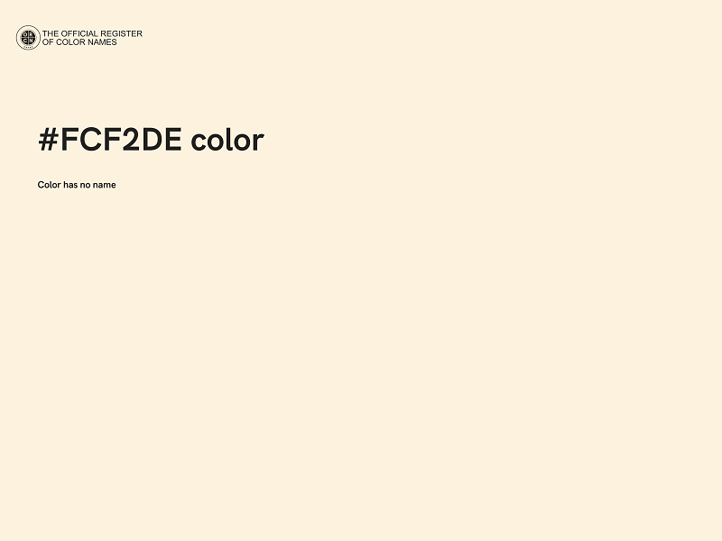 #FCF2DE color image