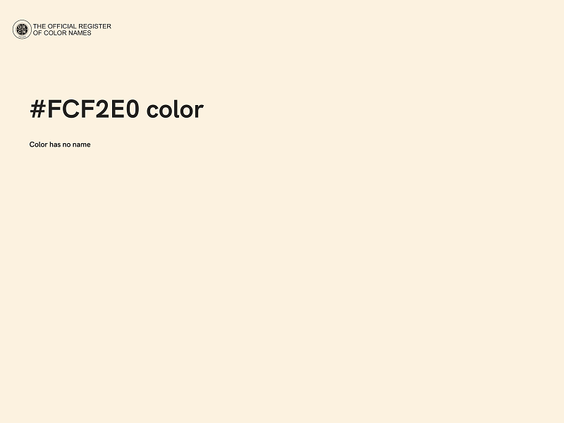 #FCF2E0 color image