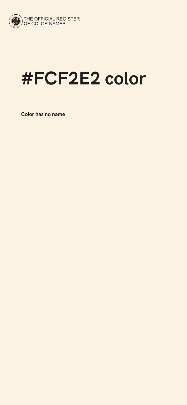 #FCF2E2 color image