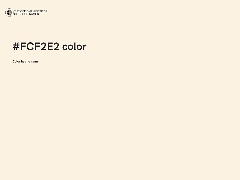 #FCF2E2 color image