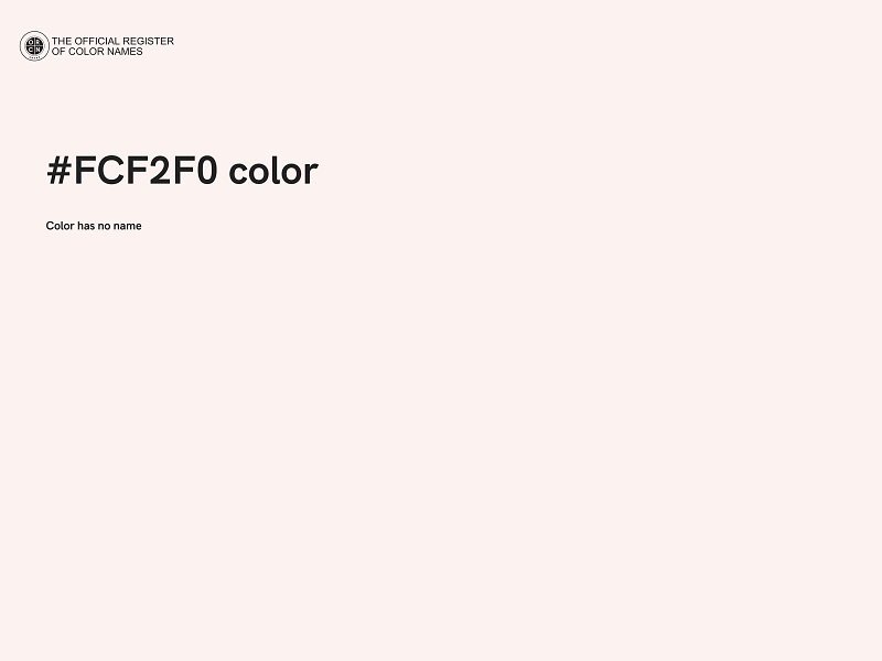 #FCF2F0 color image