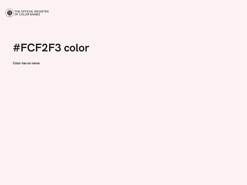 #FCF2F3 color image