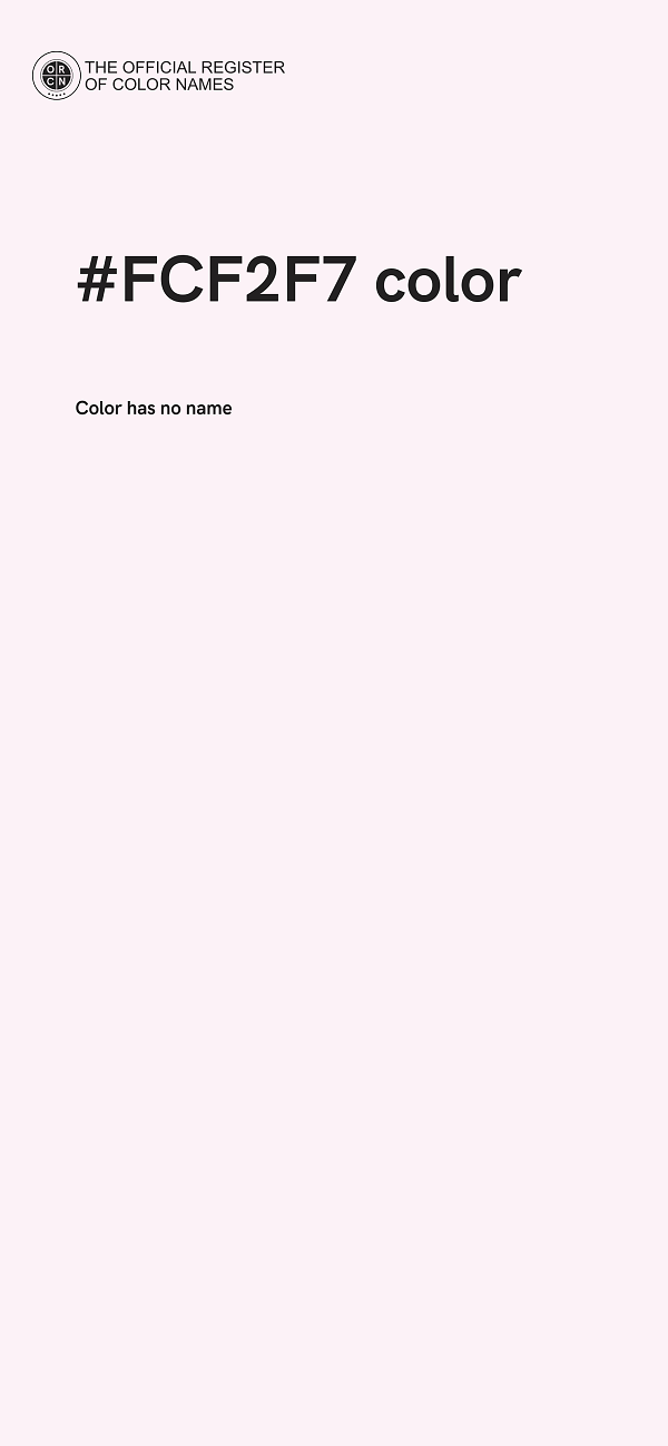 #FCF2F7 color image