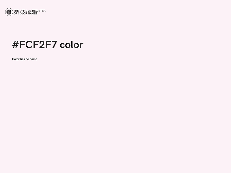 #FCF2F7 color image