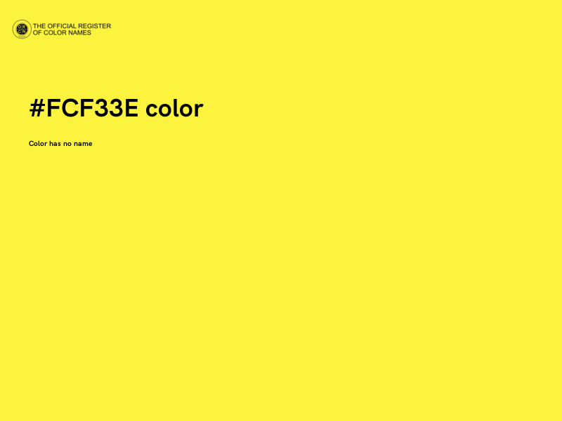 #FCF33E color image