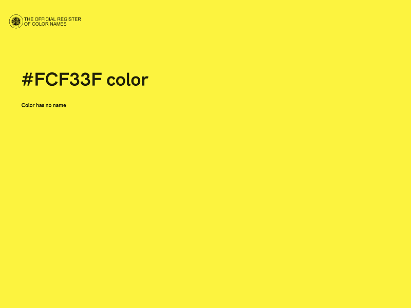 #FCF33F color image