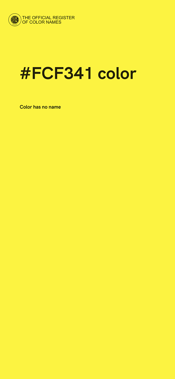 #FCF341 color image