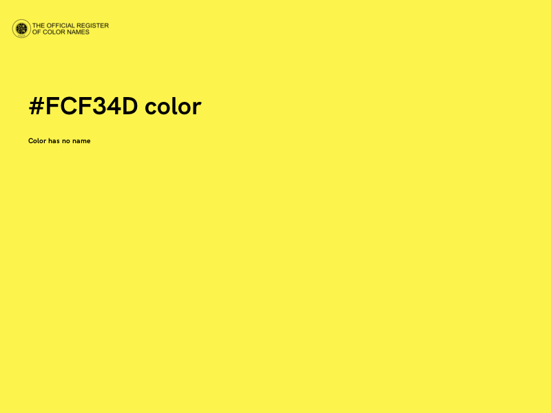 #FCF34D color image
