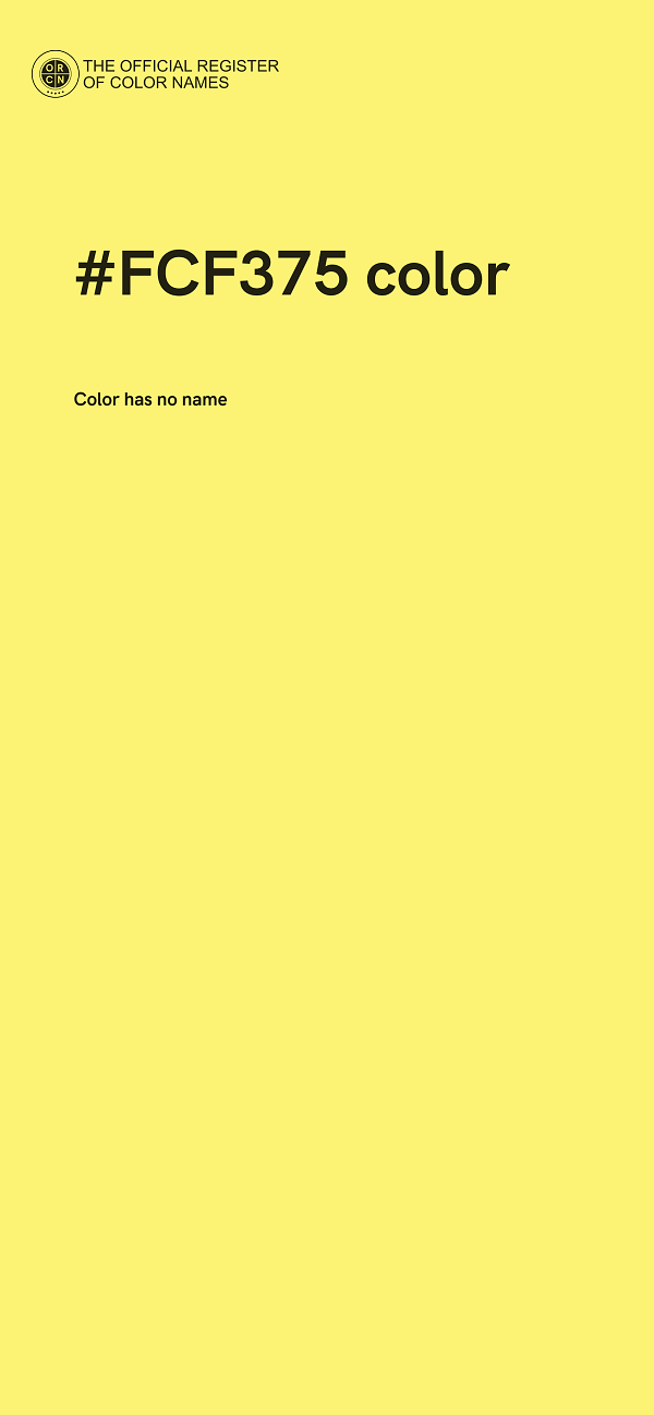 #FCF375 color image