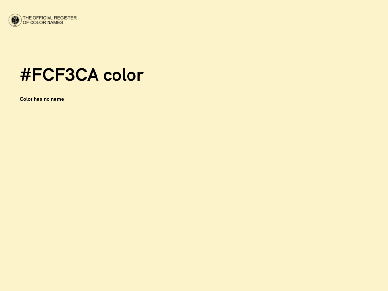 #FCF3CA color image