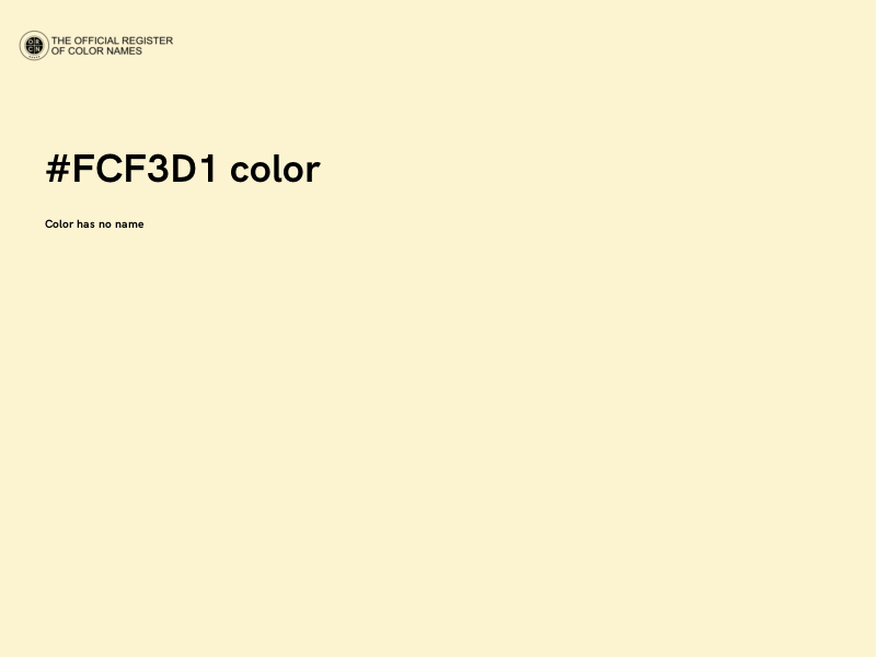 #FCF3D1 color image