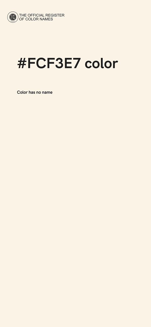 #FCF3E7 color image