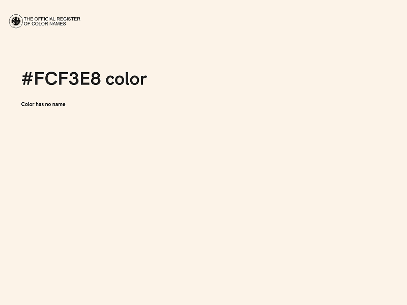 #FCF3E8 color image