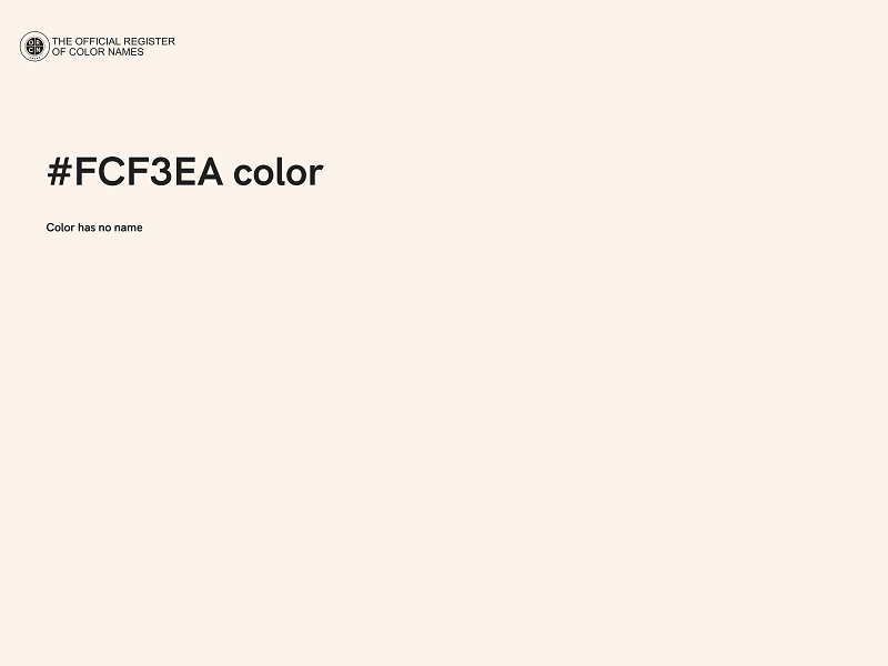 #FCF3EA color image