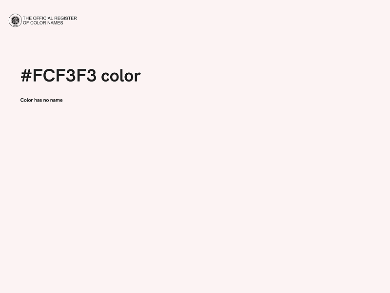 #FCF3F3 color image