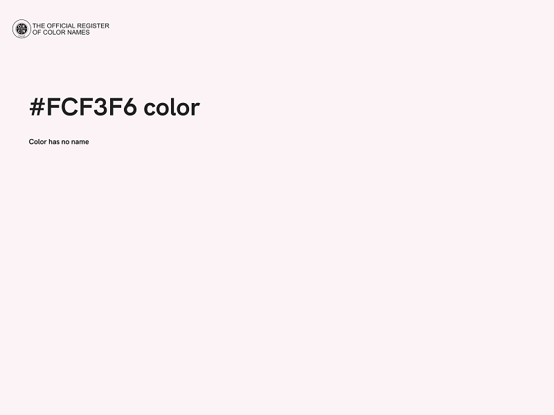 #FCF3F6 color image